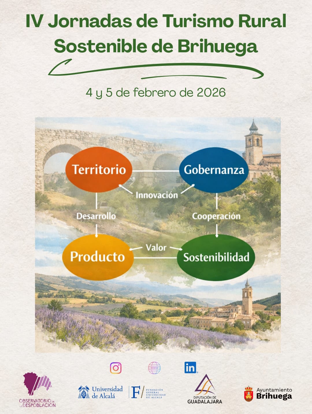 Brihuega acoge las IV Jornadas de Turismo Rural Sostenible: programa, ponentes y cómo participar